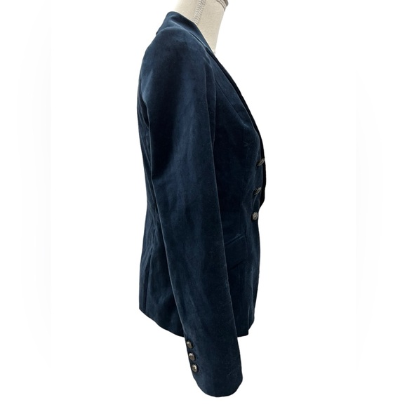 White House Black Market Navy Velvet Blazer - Picture 6 of 13